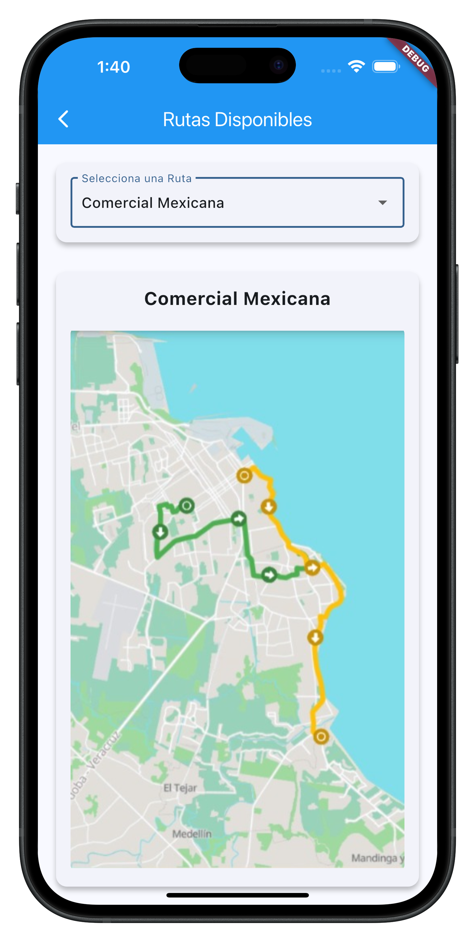 MobiPass - Visualizando rutas 2